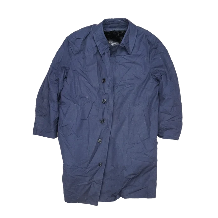 US Made London Fog Blue Overcoat - 42R, Large - Army & Outdoors - Great Coats