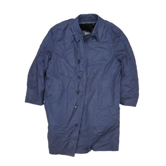 US Made London Fog Blue Overcoat - 42R, Large - Army & Outdoors - Great Coats