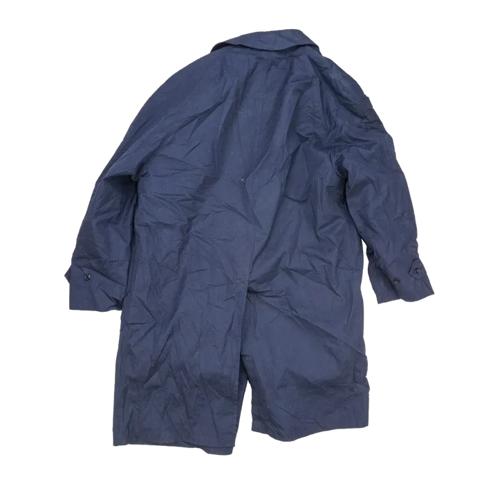 US Made London Fog Blue Overcoat - 42R, Large - Army & Outdoors - Great Coats