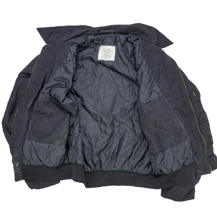 US Navy Black Lined Utility Jacket - Medium - US Navy Surplus - Field Jackets