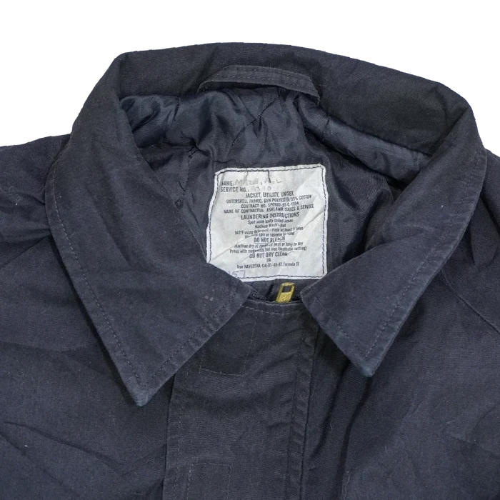 US Navy Black Lined Utility Jacket - Medium - US Navy Surplus - Field Jackets