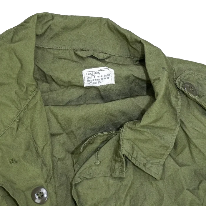 USGI 2nd Pattern Olive Jungle Fatigue Shirt - Large Long - US Army Surplus - Field Shirts