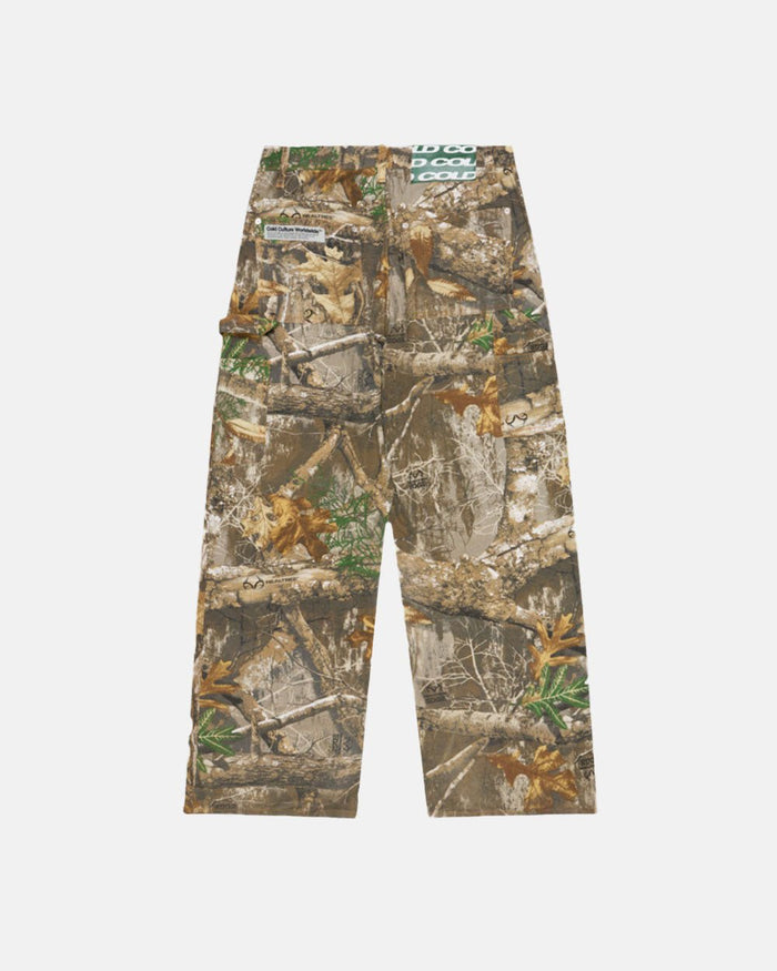 V1 CARPENTER PANTS REALTREE - realtree camo carpenter pants, back view - Cold Culture