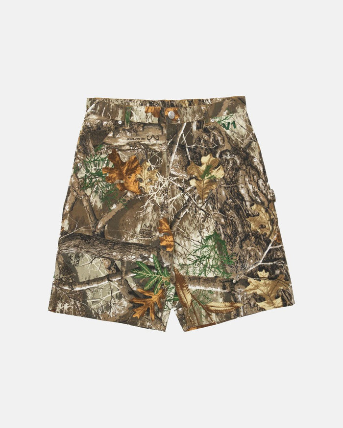 V1 CARPENTER SHORTS REALTREE - realtree camo carpenter shorts, front view - Cold Culture