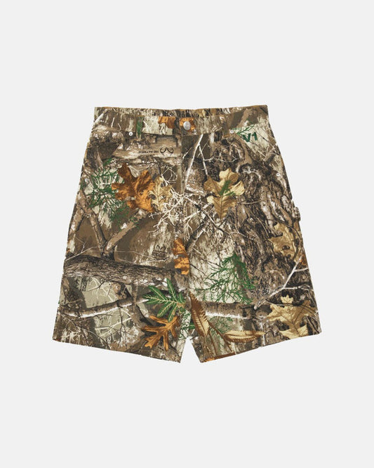 V1 CARPENTER SHORTS REALTREE - realtree camo carpenter shorts, front view - Cold Culture