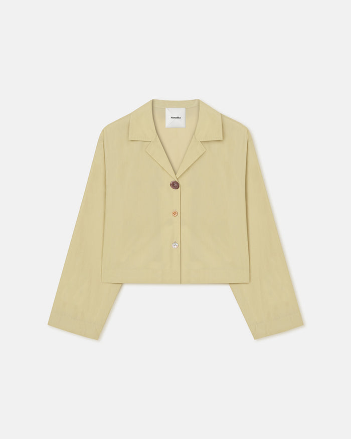 Vally - Washed Calico Shirt - Sage