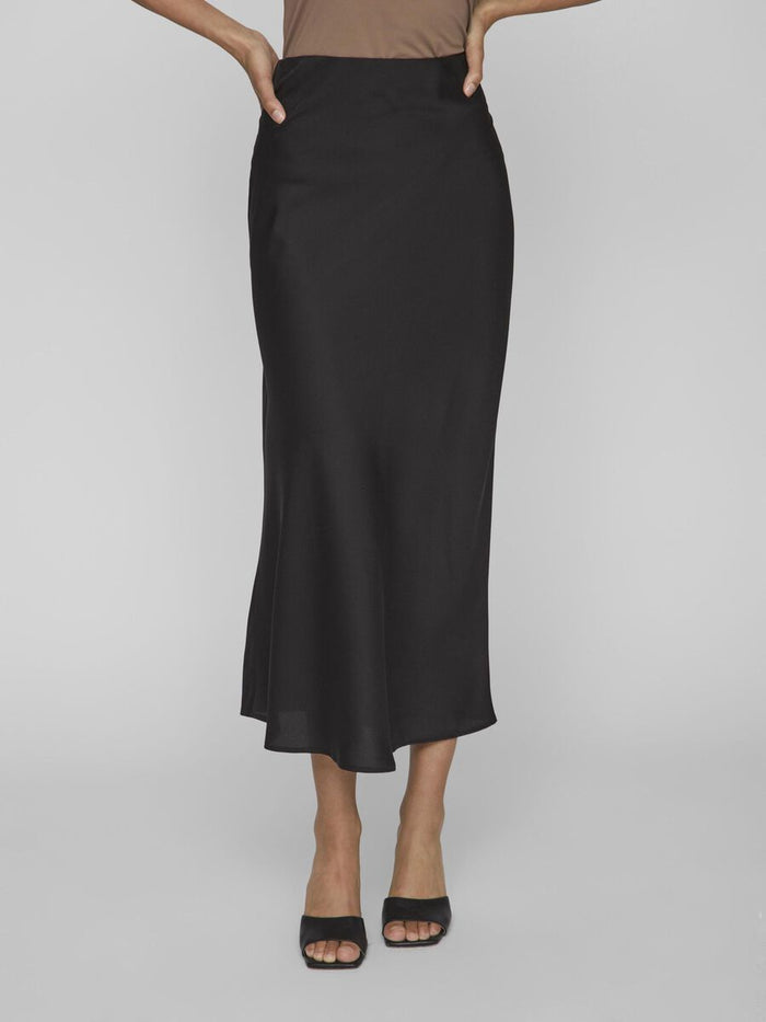 Vielette High Waisted Maxi Skirt (Black)