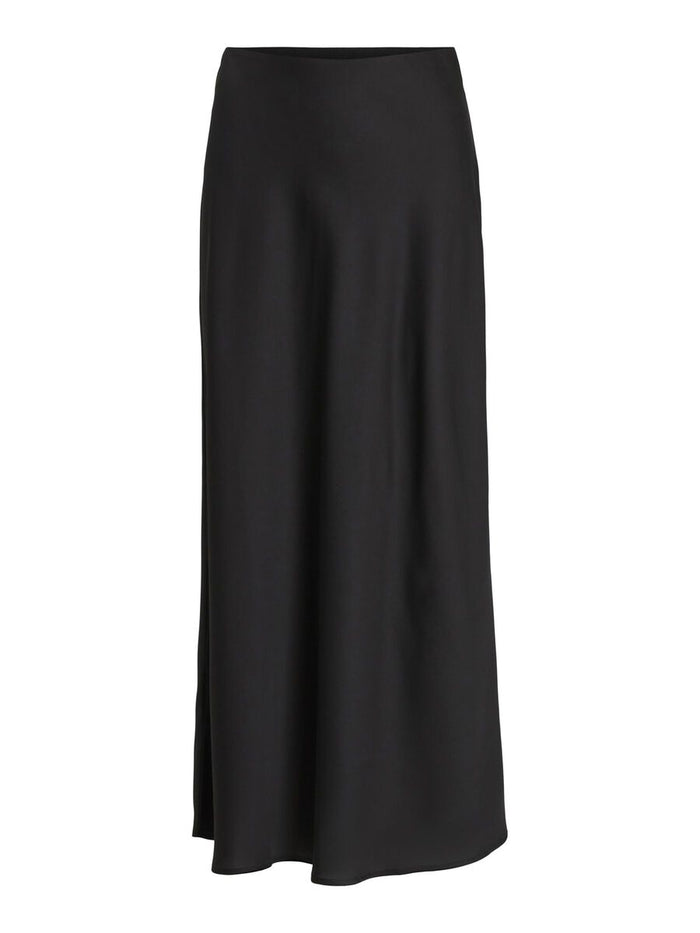Vielette High Waisted Maxi Skirt (Black)