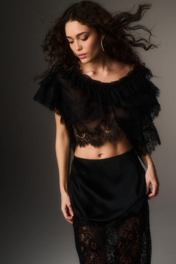 Vienne Lace Chiffon Top