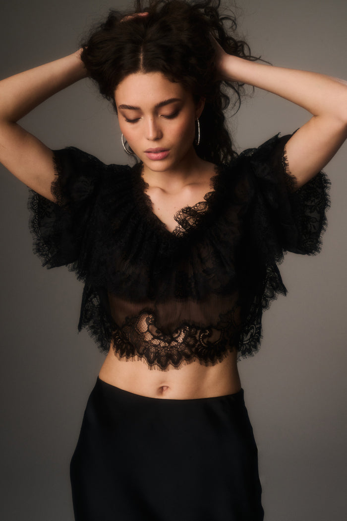 Vienne Lace Chiffon Top