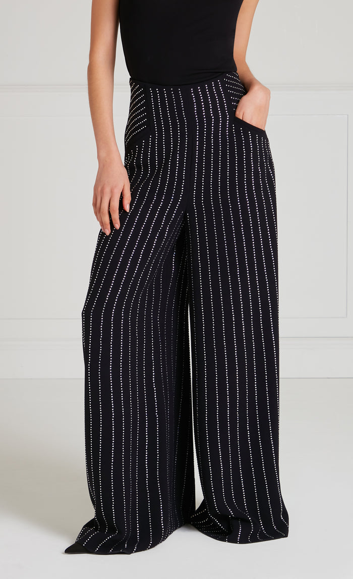 Villanelle Wide Leg Trousers - Black