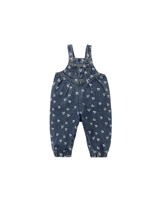 Vintage Overall || Heart Ditsy - Wee Bee Baby Boutique