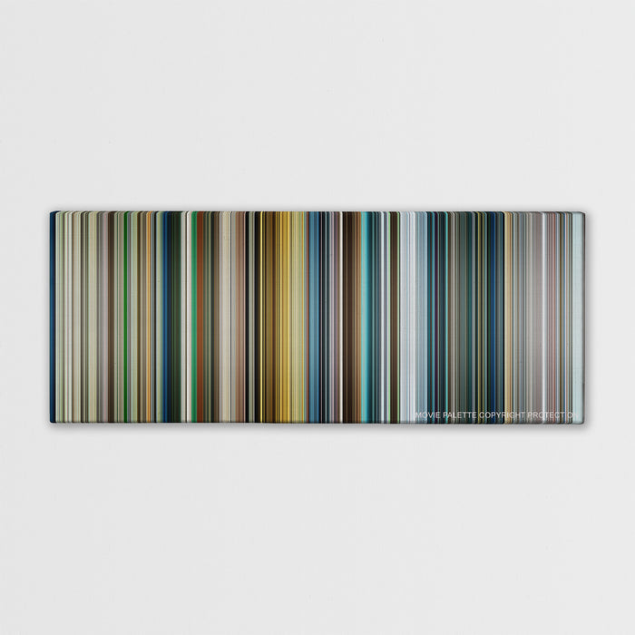 War Dogs color palette canvas print: thousands of thin vertical stripes of color