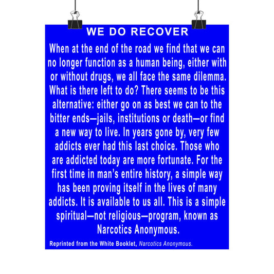 We Do Recover  Vertical Posters