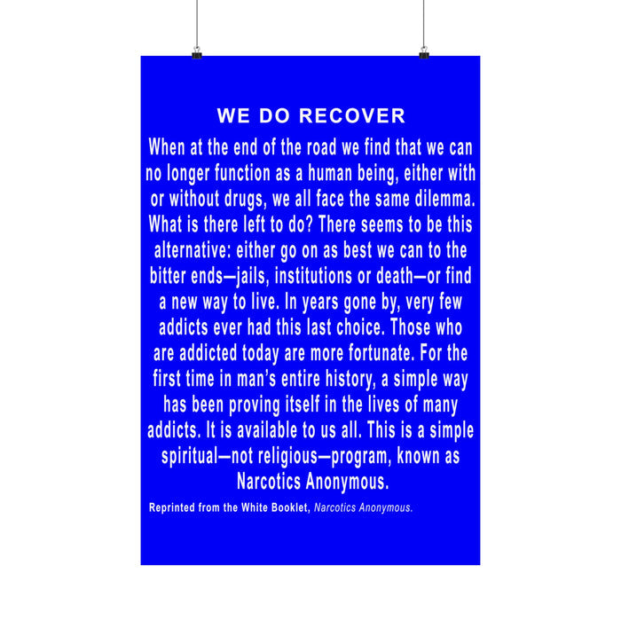 We Do Recover  Vertical Posters