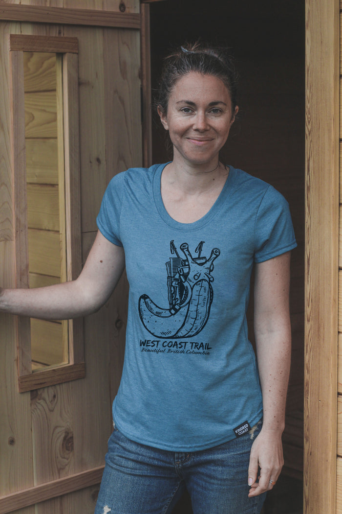 WEST COAST TRAIL - Women's Eco Tee - Heather Teal