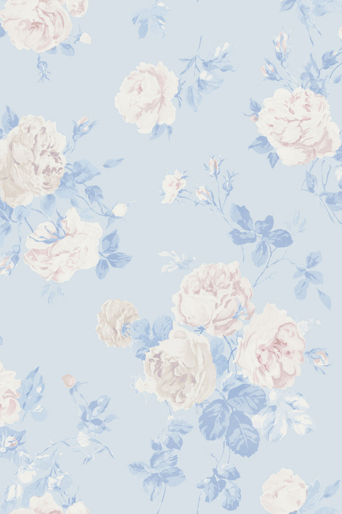 Whisper Blue Peel + Stick Wallpaper