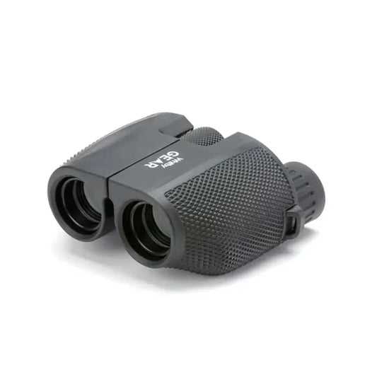 Whitby Gear Compact Binoculars 10 x 25mm shown from the front on a white background