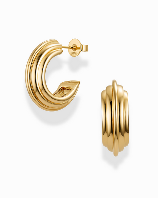 Whitney Hoops - Mod + Jo - Jewelry built to last, advanced plating technology