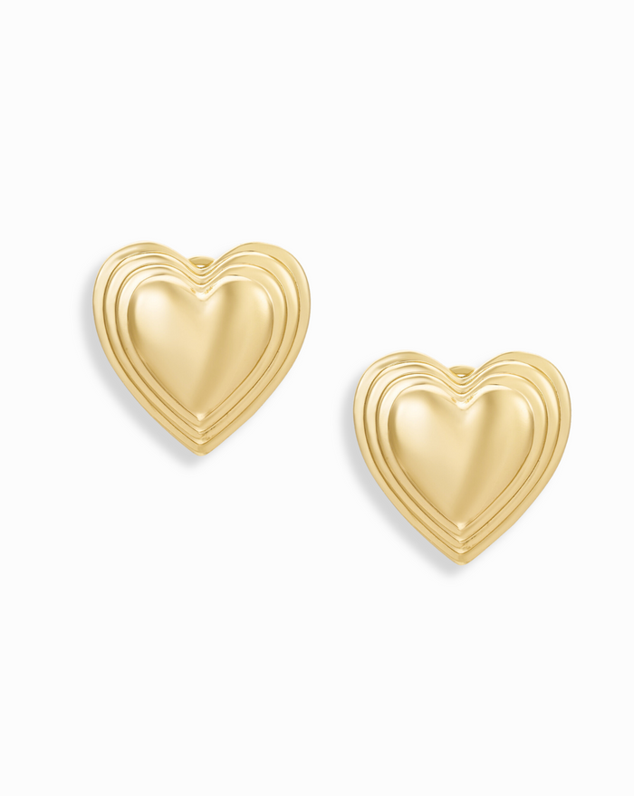 Willa Heart Statement Studs - Mod + Jo - Jewelry built to last, advanced plating technology