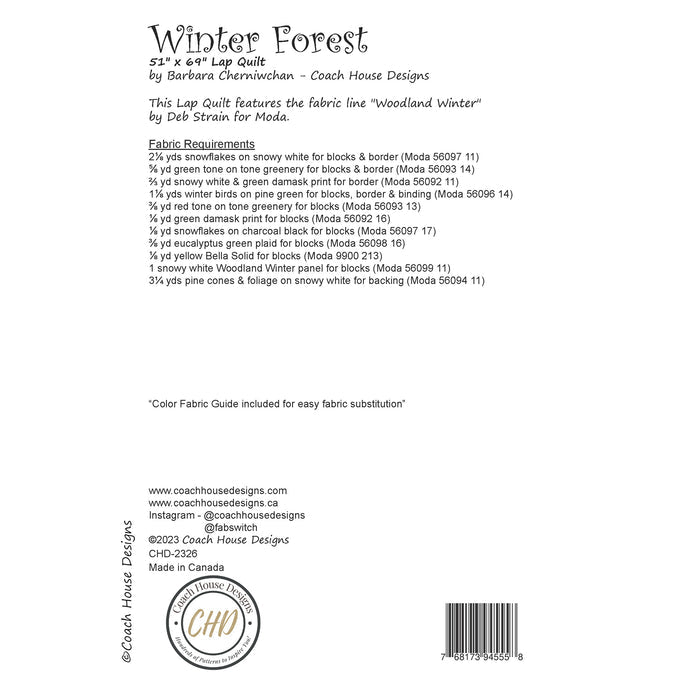 Winter Forest Quilt Pattern