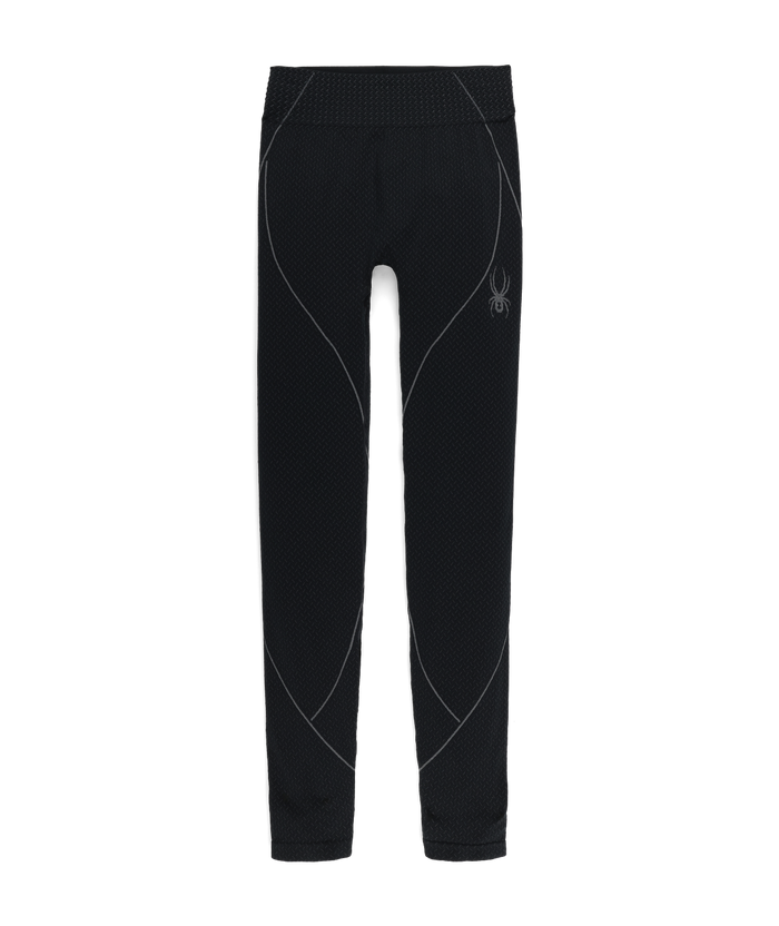Black leggings with a logo on a white background