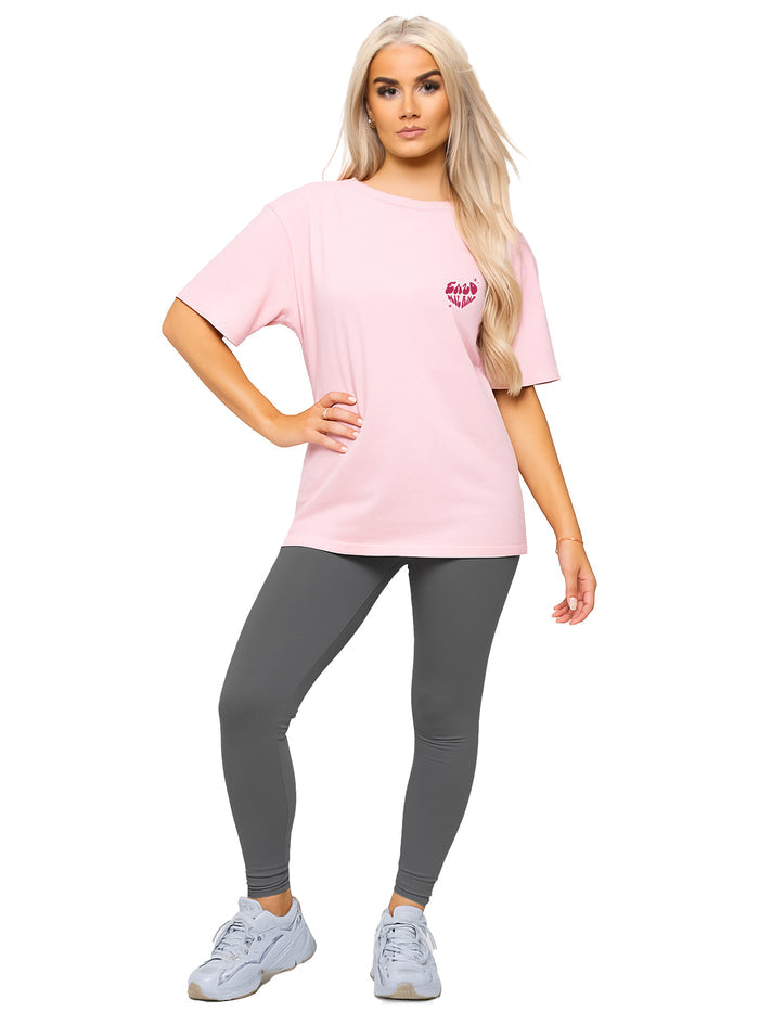 Womens Oversized Graphic Gym T-Shirt