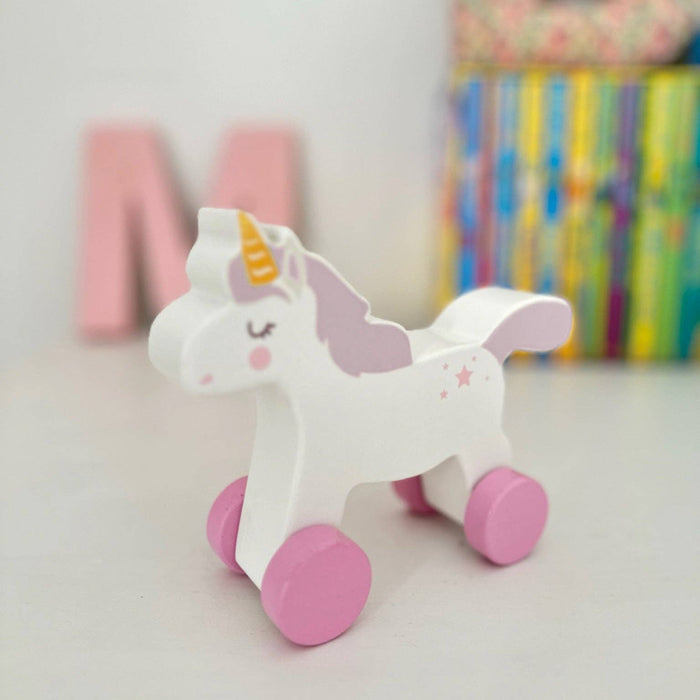 Wooden Magic Unicorn Push-Along Toy