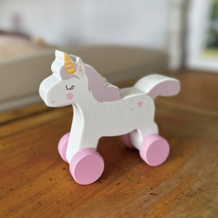 Wooden Magic Unicorn Push-Along Toy