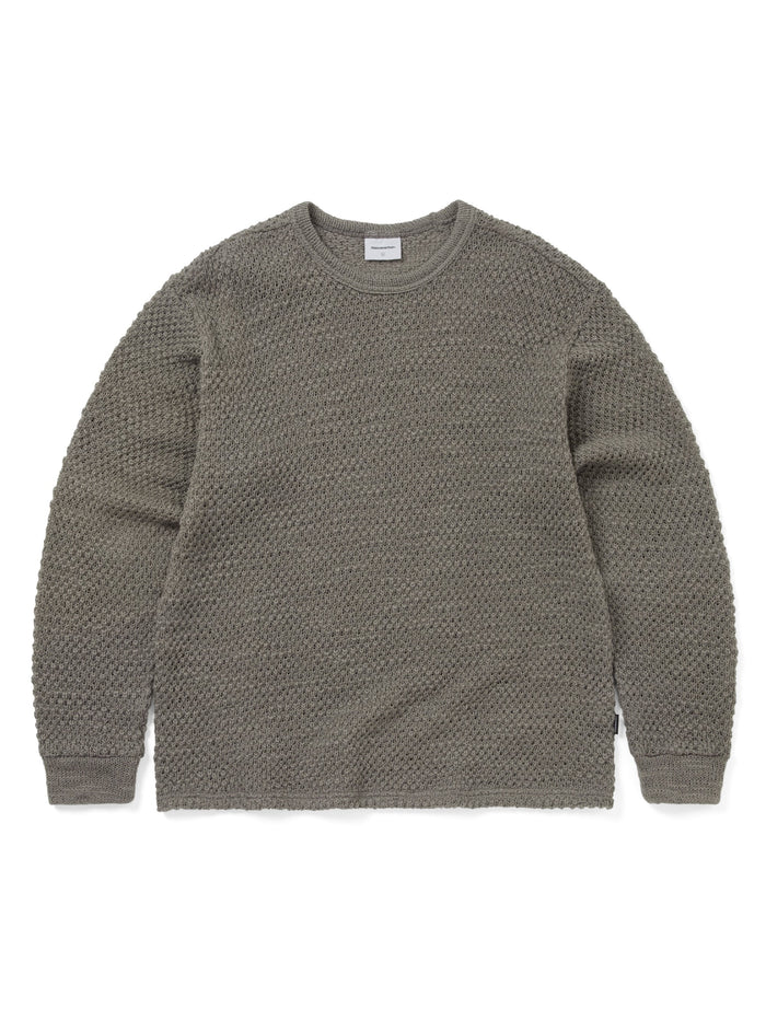 Wool Crochet Knit L/S Crew