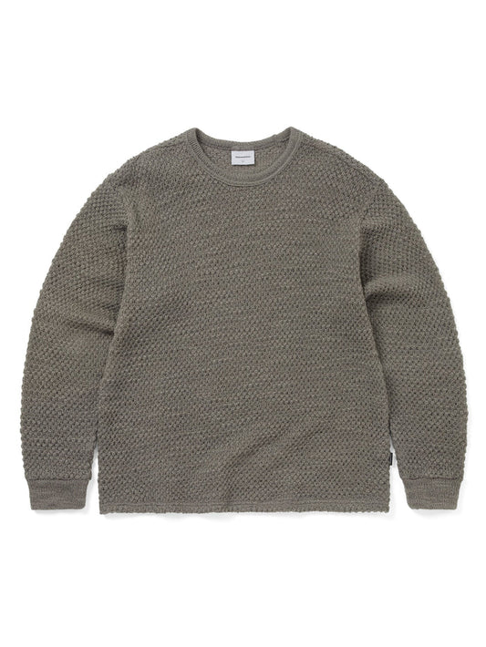 Wool Crochet Knit L/S Crew