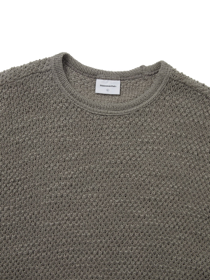 Wool Crochet Knit L/S Crew