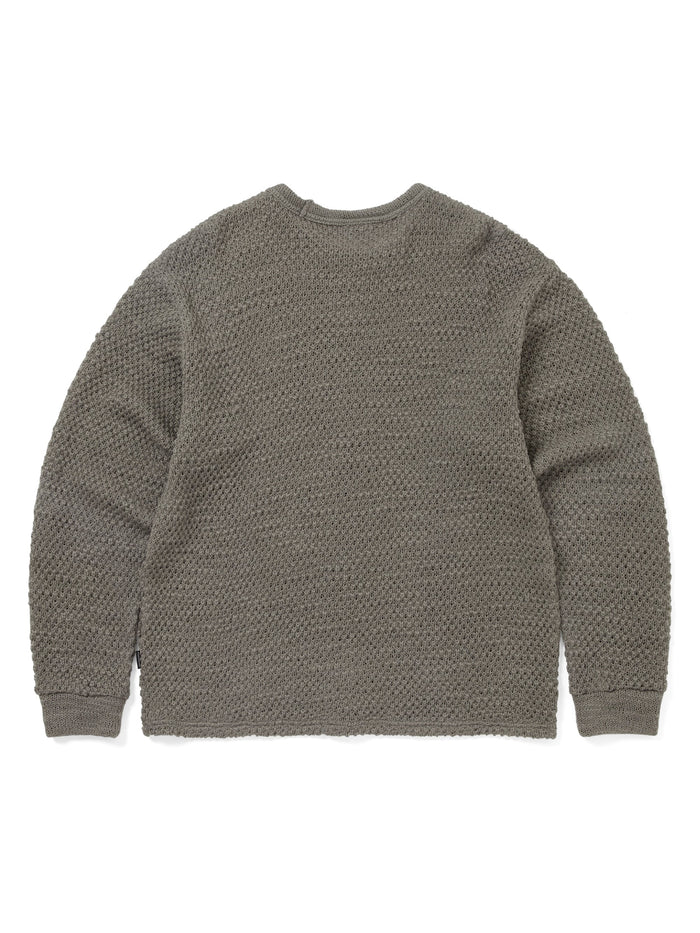 Wool Crochet Knit L/S Crew