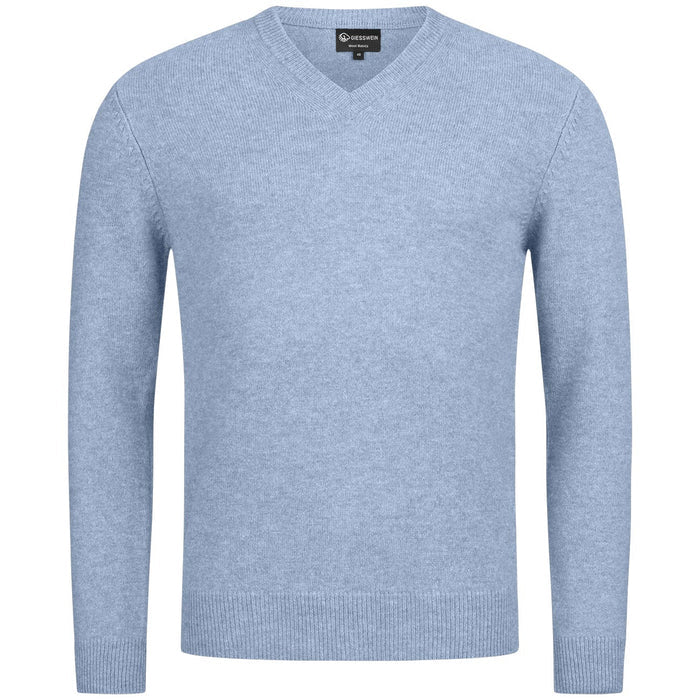 Giesswein Pullover Wool V-Neck M - sky blue 519