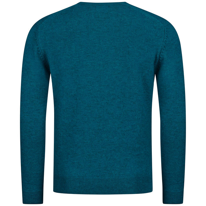 Giesswein Pullover Wool V-Neck M - petrol blue 585
