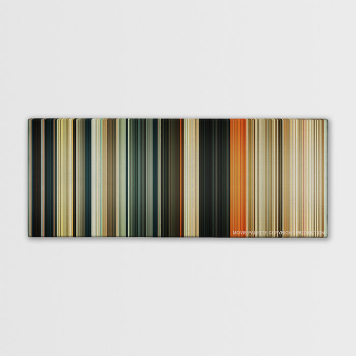 Wrath of the Titans color palette canvas print: thousands of thin vertical stripes of color