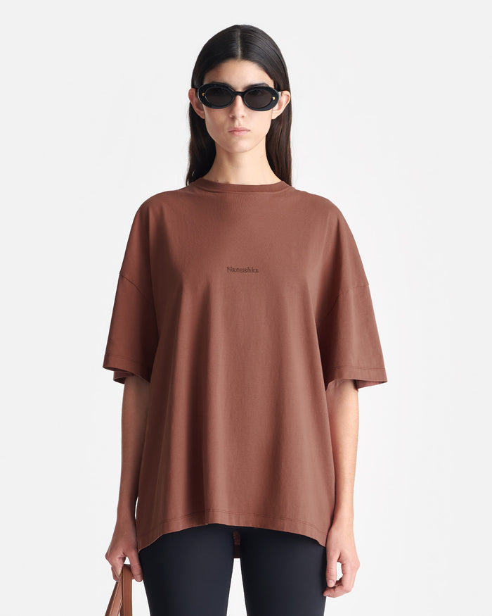 Wren - Printed Cotton-Jersey T-Shirt - Rust/Poppyseed Cake
