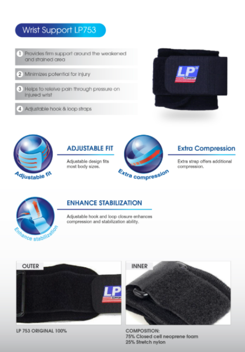 WRIST SUPPORT EXTREME™ SERIES LP753CA - Arcade Sports