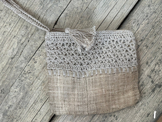Wristlet- crochet & hemp