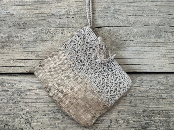 Wristlet- crochet & hemp