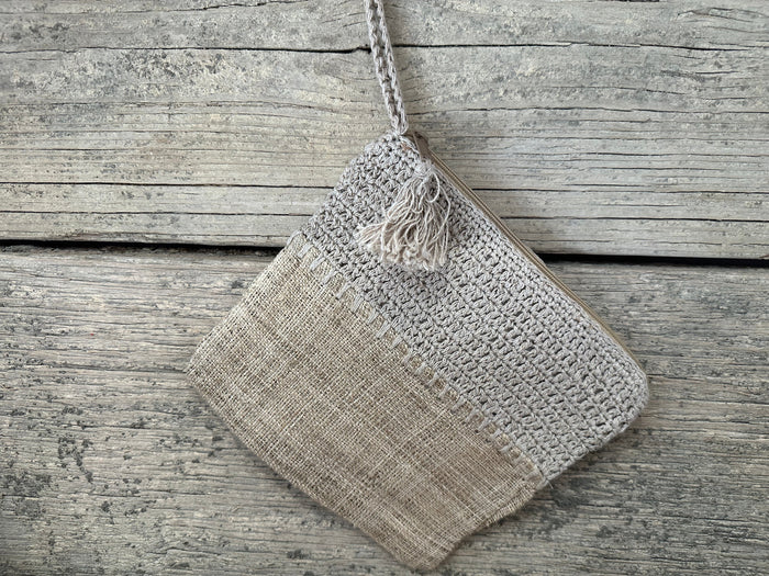Wristlet- crochet & hemp