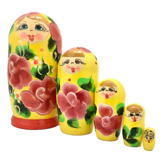 Small White Blue Nesting Doll Set BuyRussianGifts Store