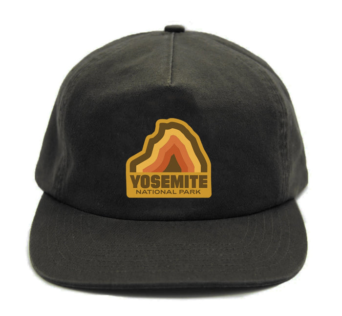 Black Yosemite National Park Spectradome Grandpa Hat with a front logo patch.