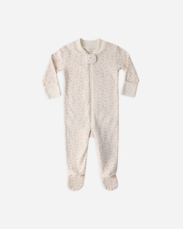 Zip Longsleeve Sleeper Footie || Ditsy - Wee Bee Baby Boutique