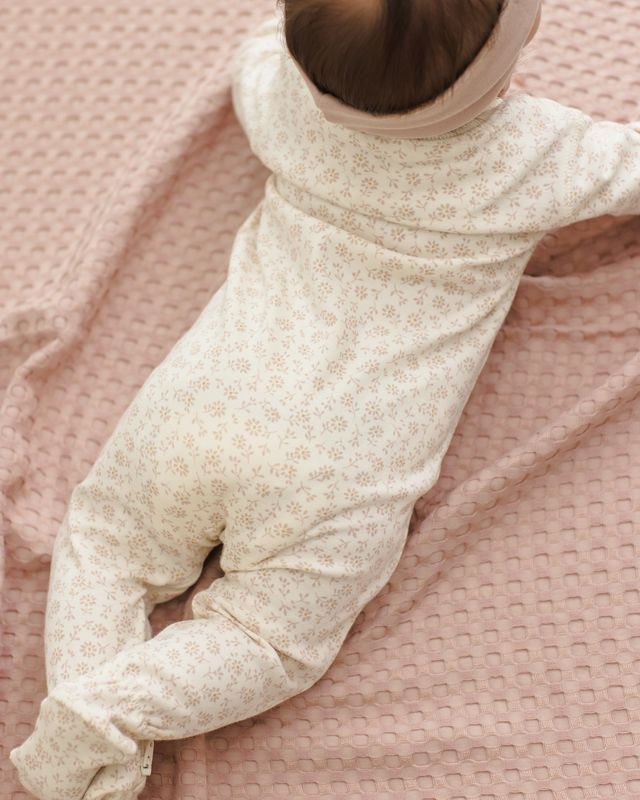 Zip Longsleeve Sleeper Footie || Ditsy - Wee Bee Baby Boutique